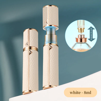 Travel-Friendly 5ml PU Leather Mini Perfume Atomizer - Refillable & Customizable with Tight Sealing Design