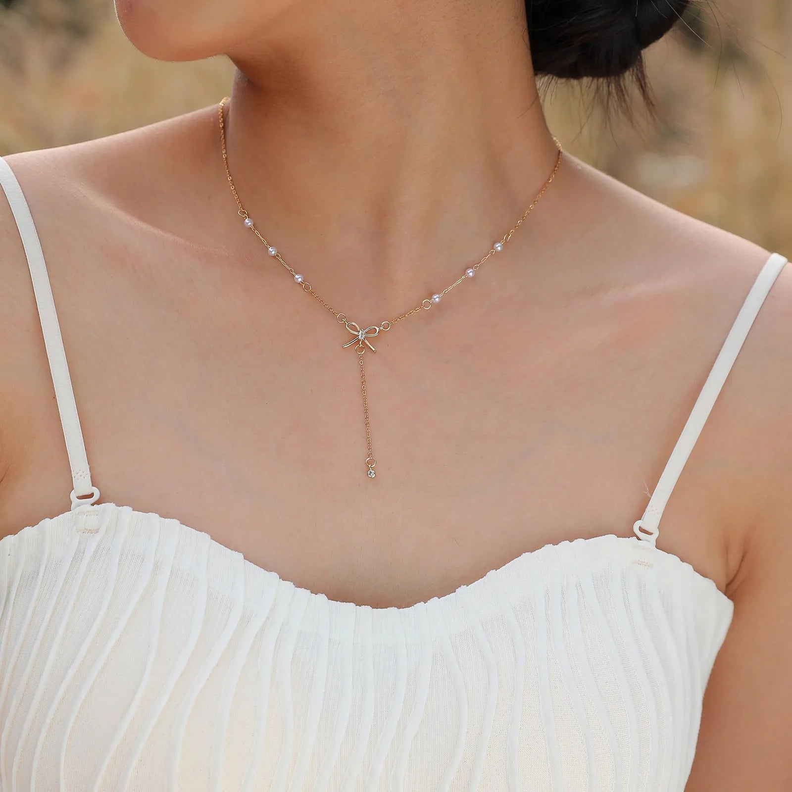 Elegant Heart Butterfly Charm Necklace - Perfect Y Necklace Gift for Her!