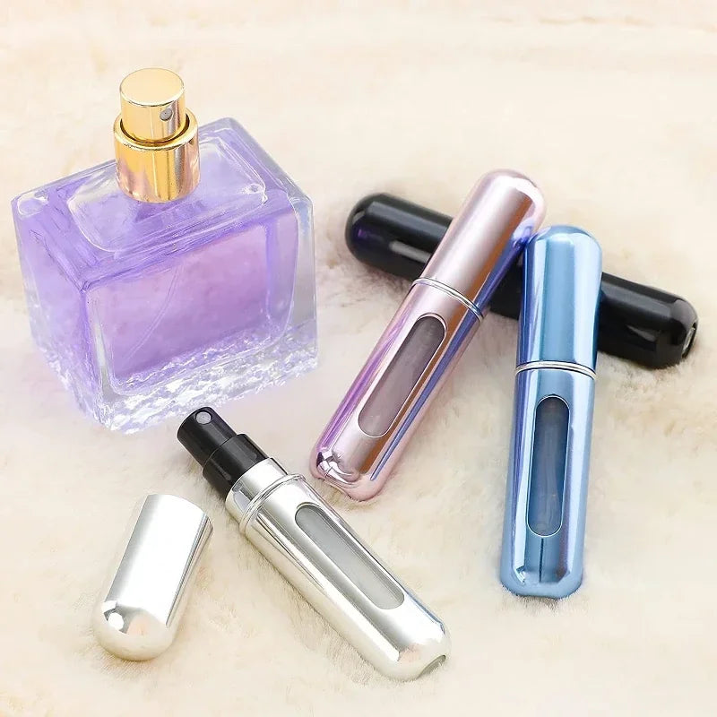 Travel-Friendly Refillable Perfume Spray Bottle - 5ml/8ml Mini Atomizer for On-the-Go Fragrance