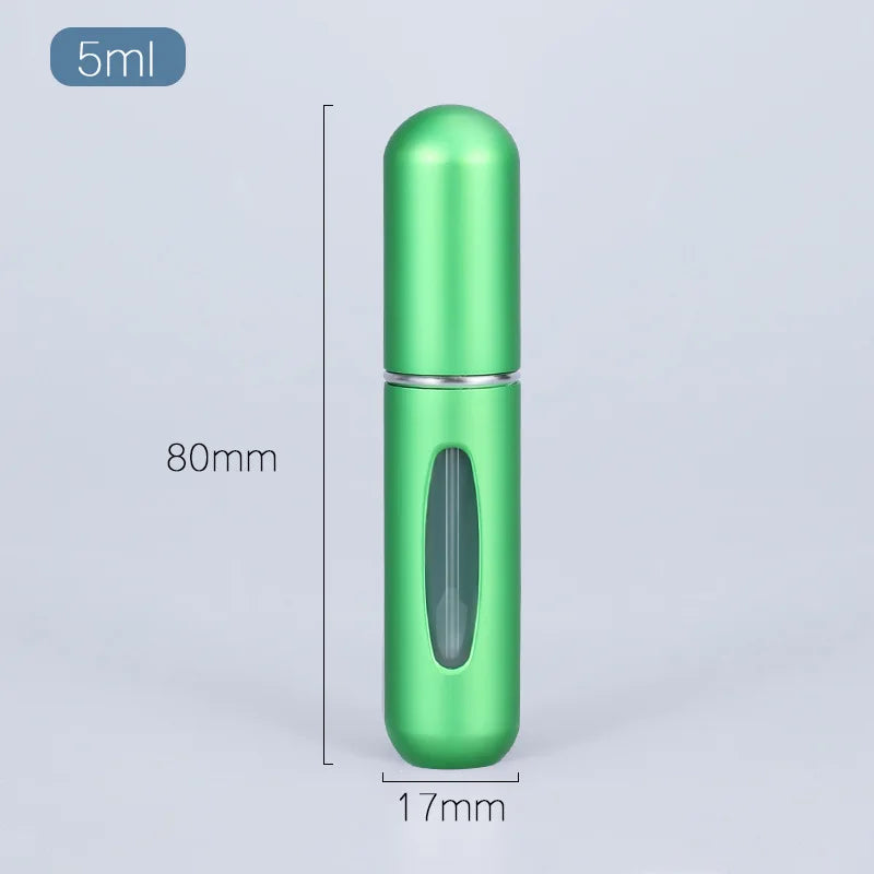 Travel-Ready Mini Refillable Aluminum Perfume Spray Bottle - 5/8Ml Cosmetic Container