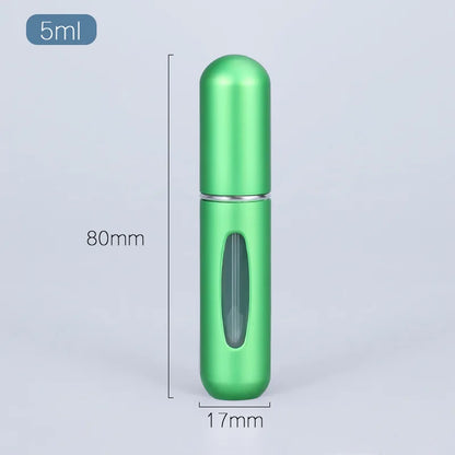 Travel-Ready Mini Refillable Aluminum Perfume Spray Bottle - 5/8Ml Cosmetic Container