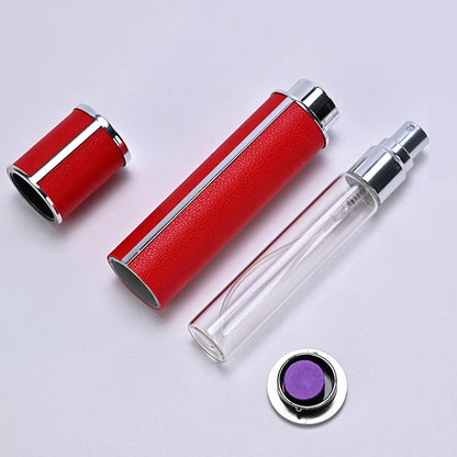 Luxury 10ml Leather Perfume Spray Bottle - Portable Mini Refillable Atomizer for Travel