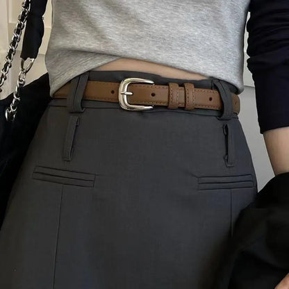 Belt Women'S Retro Versatile Trendy Belt Summer New Instagram Style Small Crowd Waist Closing Jeans Belt Women