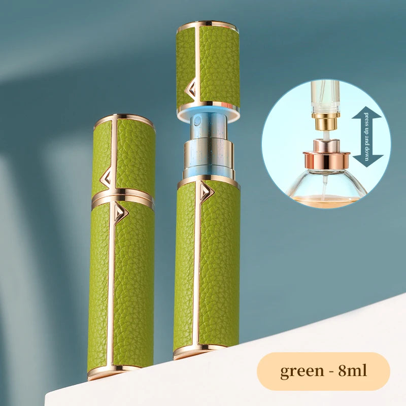 Travel-Friendly 5ml PU Leather Mini Perfume Atomizer - Refillable & Customizable with Tight Sealing Design