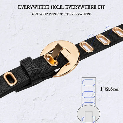 Chic Adjustable Grunge Punk Belt for Women - Fashionable PU Leather with Durable Alloy Pin Buckle