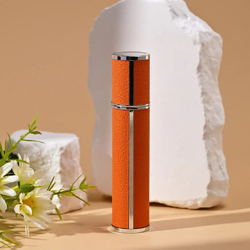 Luxury 10ml Leather Perfume Spray Bottle - Portable Mini Refillable Atomizer for Travel