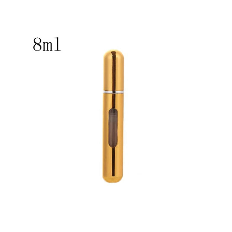 Travel-Ready Mini Refillable Aluminum Perfume Spray Bottle - 5/8Ml Cosmetic Container