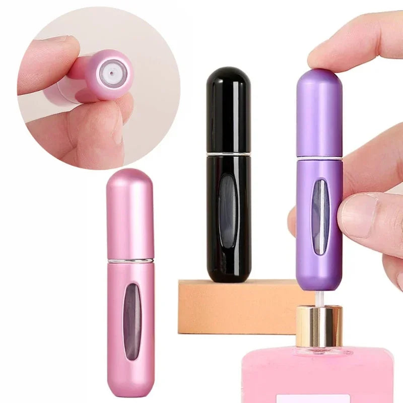 Travel-Friendly Refillable Perfume Spray Bottle - 5ml/8ml Mini Atomizer for On-the-Go Fragrance