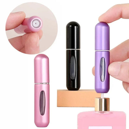 Travel-Friendly Refillable Perfume Spray Bottle - 5ml/8ml Mini Atomizer for On-the-Go Fragrance